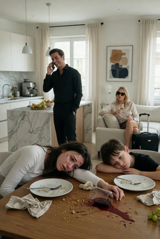 My husband cooked dinner, and right after my son and I ate, we collapsed.- galacy